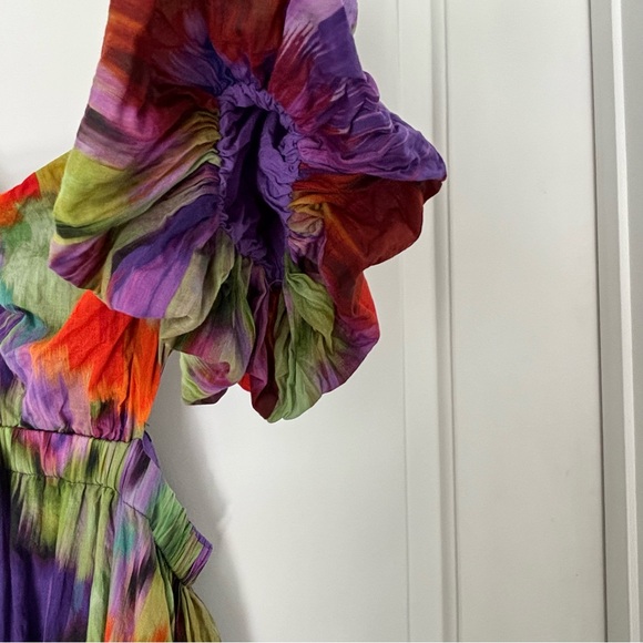 Karlie One-Shoulder Maxi Dress Purple Multicolor Lined - Picture 4 of 14